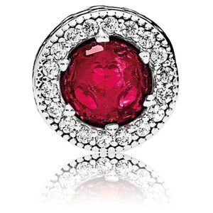 PANDORA Retired Essence Passion Charm with Synthetic Ruby
